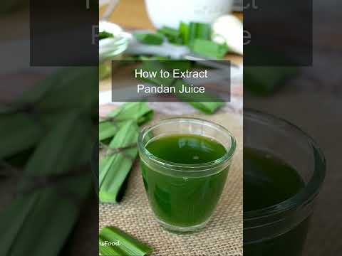 How to Extract Pandan Juice #linsfood #pandan #malaysianfood #singaporefood