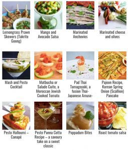 Amuse Bouse, Starters and Canapes Recipes