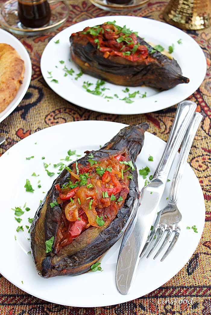 Iman Bayildi (Turkish Stuffed Aubergines) | Vegan Turkish Recipe