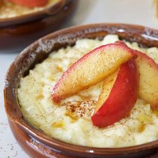 Sweet Vanilla Risotto with Calvados and Caramelised Apples