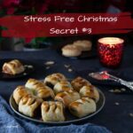 stress free christmas, make ahead christmas, plate of sausage rolls